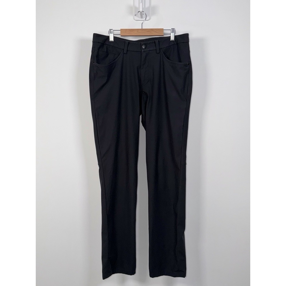 Lululemon ABC Pants Mens 32x33 Black Classic‎ Fit Warpstreme Performance Stretch